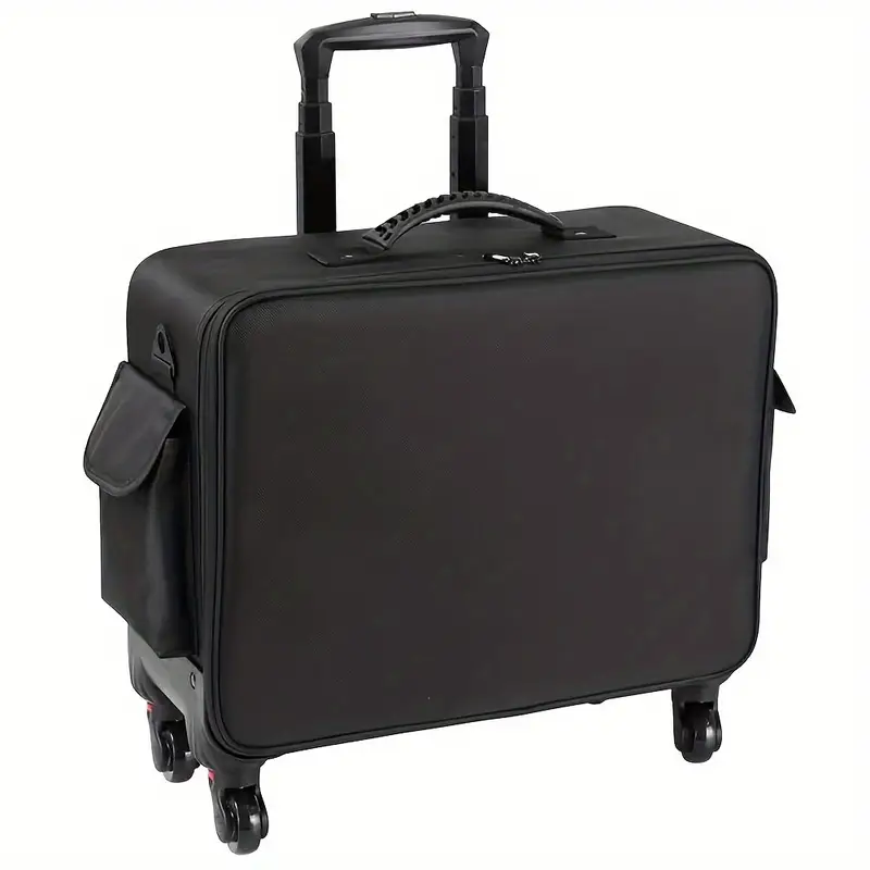 Professional Makeup Case, Large Capacity Trolley With Rolling Wheels, Multifunctional Beauty Cosmetic Nail Tattoo Tool Box,