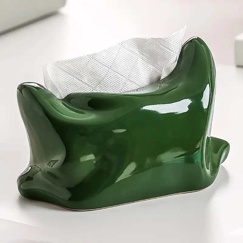 Ceramic Tissue Box, Interesting Storage Box for Tissues, Elegant for The Living Room, Dining Table, Coffee Table, And TV Cabinet Center, Convenient for Organizing And Displaying Paper,